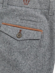Grey Donegal Relaxed Tapered Nova Fides Formal Trousers - Image 8 of 9