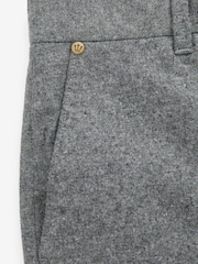 Grey Donegal Relaxed Tapered Nova Fides Formal Trousers - Image 9 of 9