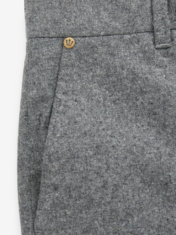 Grey Donegal Relaxed Tapered Nova Fides Formal Trousers - Image 9 of 9