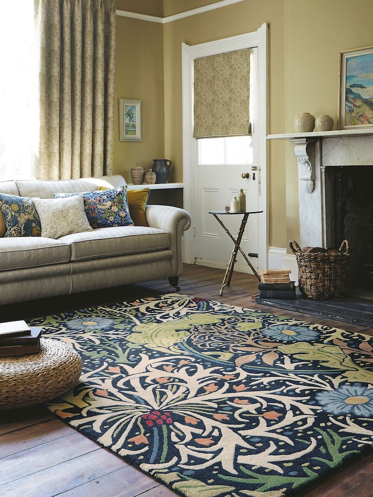 Morris & Co. Ink Blue Seaweed Rug - Image 1 of 4