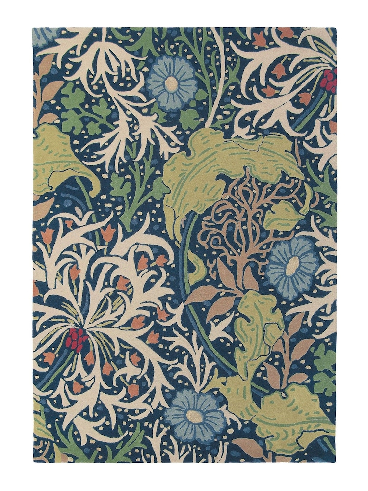 Morris & Co. Ink Blue Seaweed Rug - Image 2 of 4