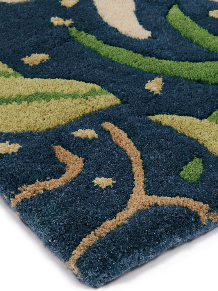 Morris & Co. Ink Blue Seaweed Rug - Image 4 of 4