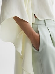 Reiss Ivory Liana Cape Crew Neck Blouse - Image 3 of 5