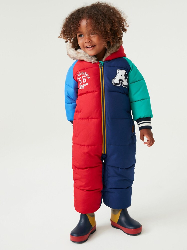 Navy Blue Colourblock Next Snowsuit (3mths-10yrs) - Image 1 of 5