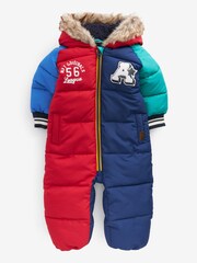 Navy Blue Colourblock Next Snowsuit (3mths-10yrs) - Image 4 of 5
