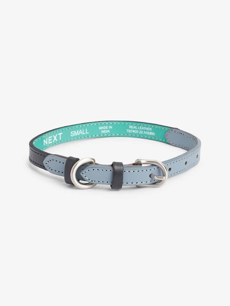 Blue Leather Dog Collar - Image 3 of 3