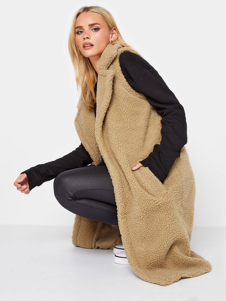 PixieGirl Petite Brown Longline Gilet - Image 4 of 4