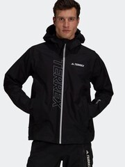 adidas Black Terrex GORE-TEX Paclite Rain Jacket - Image 1 of 7