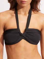 Haut de bikini Bandeau noir en nylon stretch Seafolly Collective - Image 5 sur 5