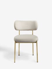 Set of 2 Soft Velvet Pebble Brushed Aleia Dining Chairs - Image 2 of 7