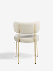 Set of 2 Soft Velvet Pebble Brushed Aleia Dining Chairs - Image 5 of 7