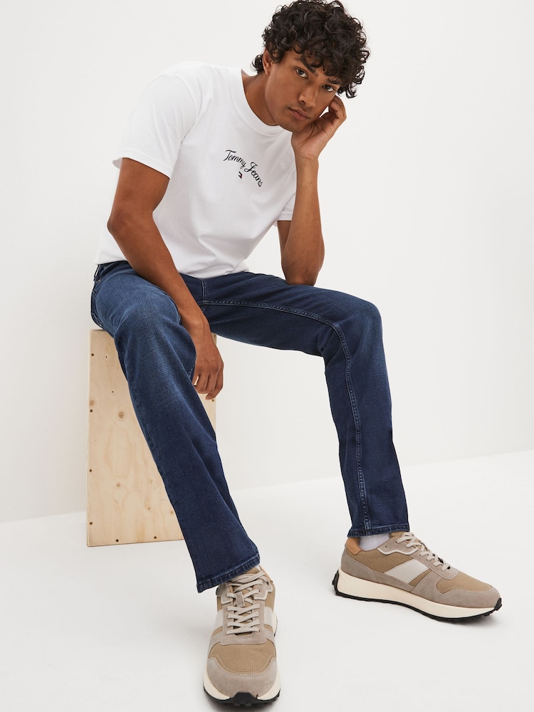 Tommy Hilfiger Blue Straight Fit Denton Stretch Jeans - Image 4 of 7