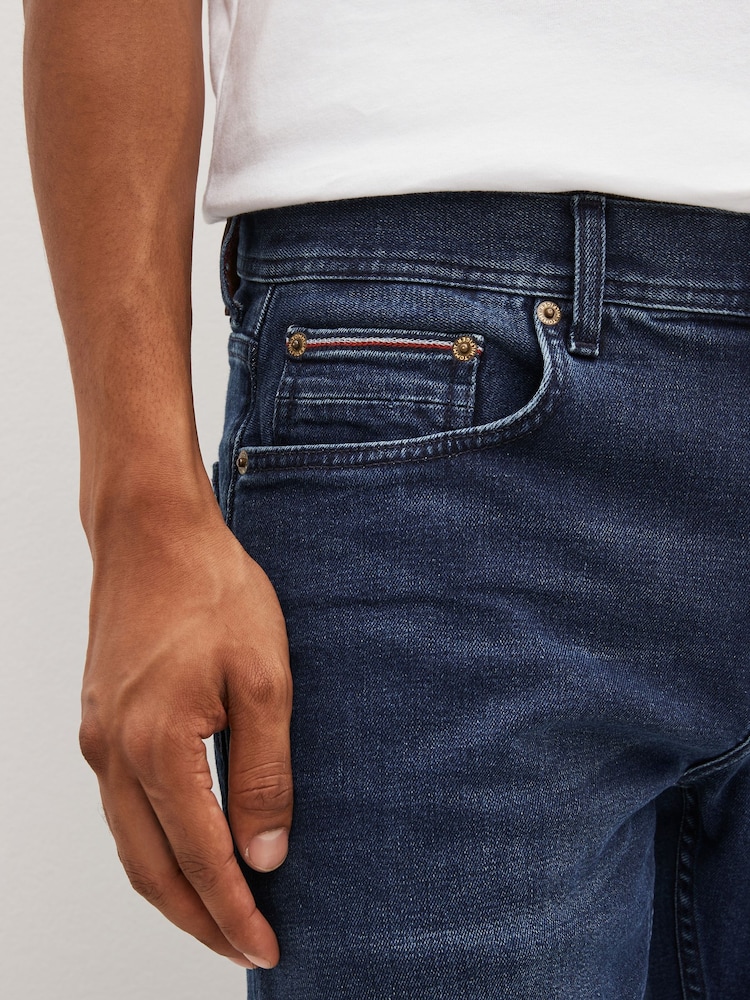 Tommy Hilfiger Blue Straight Fit Denton Stretch Jeans - Image 5 of 7