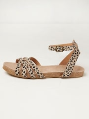 FatFace Natural Animal Print Beth Sandals - Image 1 of 3