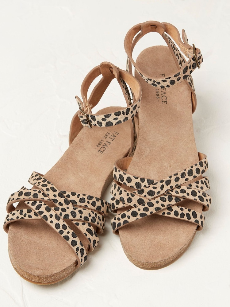 FatFace Natural Animal Print Beth Sandals - Image 2 of 3