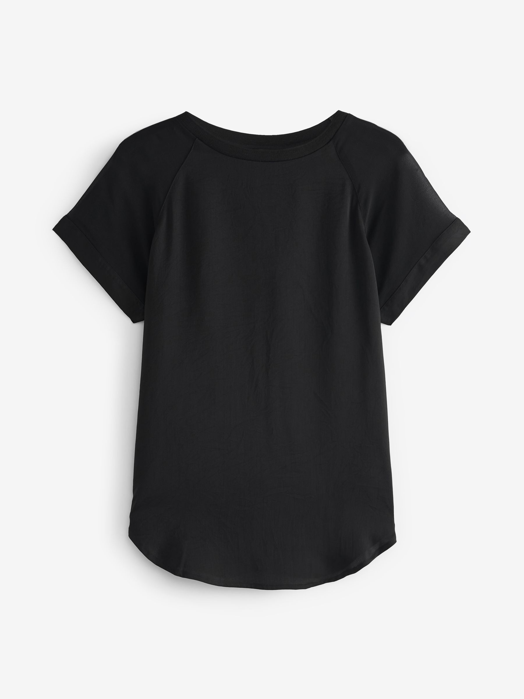 Buy Black Woven Mix Short Sleeve Raglan T-Shirt from Next USA