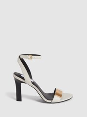 Reiss Off White Ada Strappy Heel Sandals - Image 1 of 8