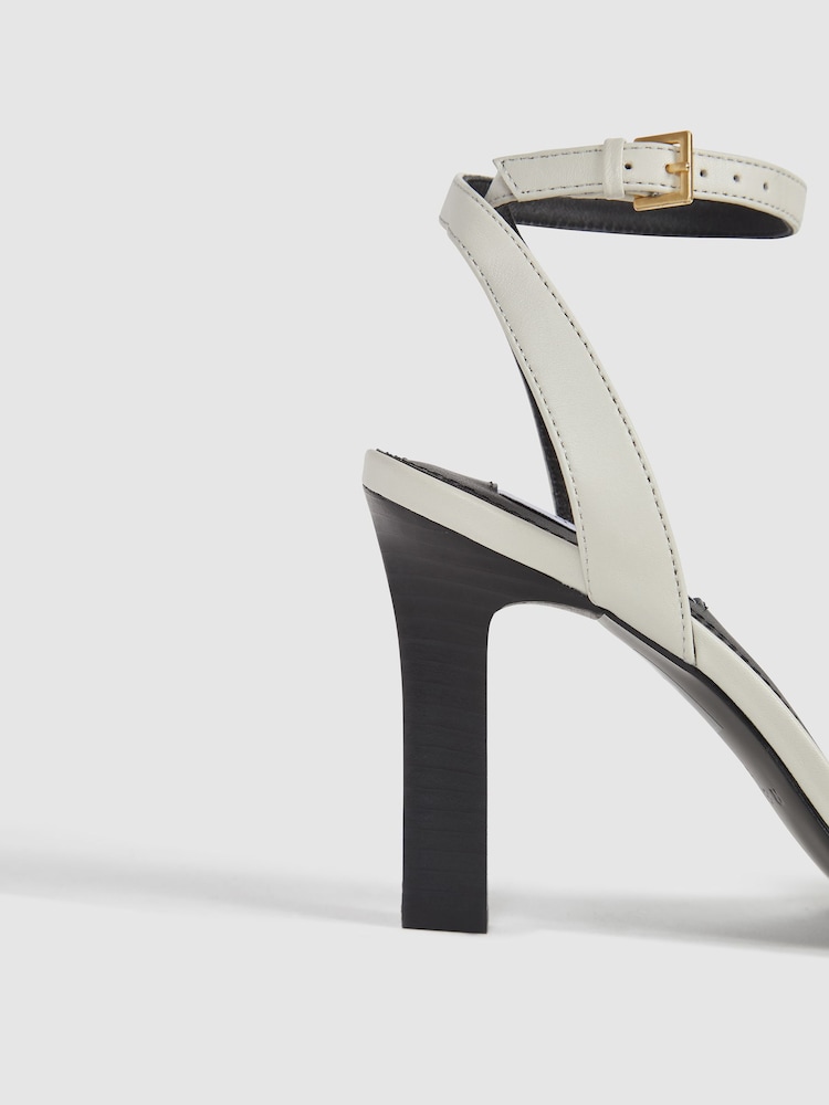Reiss Off White Ada Strappy Heel Sandals - Image 8 of 8