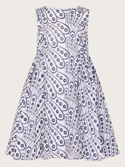 Monsoon Blue Butterfly Wing Embroidered Dress - Image 1 of 3
