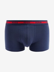 HUGO Blue Logo Waistband Trunks 3 Pack - Image 2 of 2