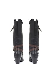 Pavers Black Pavers Low Heeled Slouch Boots - Image 2 of 5