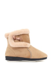 Pavers Beige Pavers Black Wide Fit Slipper Boots - Image 1 of 5