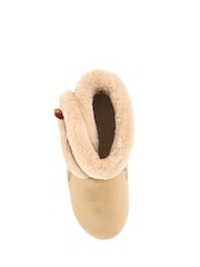 Pavers Beige Pavers Black Wide Fit Slipper Boots - Image 3 of 5