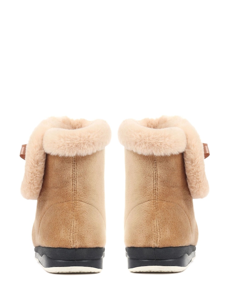 Pavers Beige Pavers Black Wide Fit Slipper Boots - Image 5 of 5