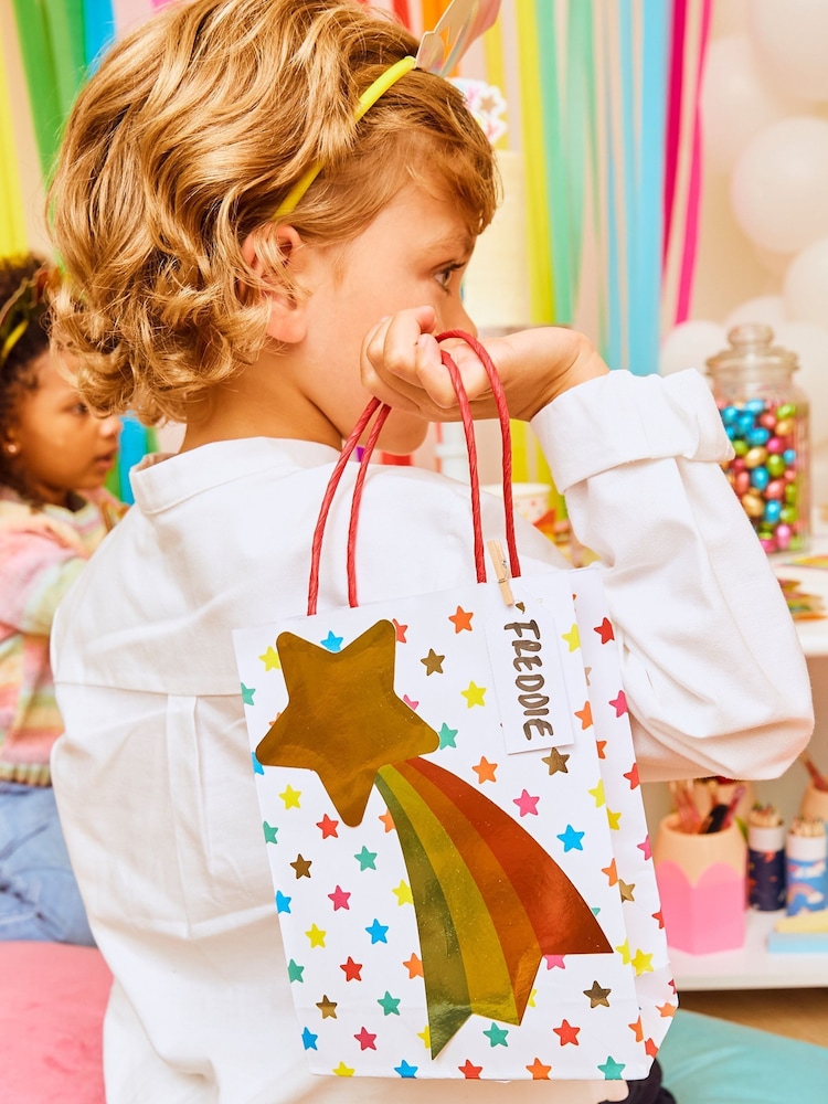 Party Pieces Natural Pack of 12 Shooting Star Party Treat Bags - Image 1 of 2
