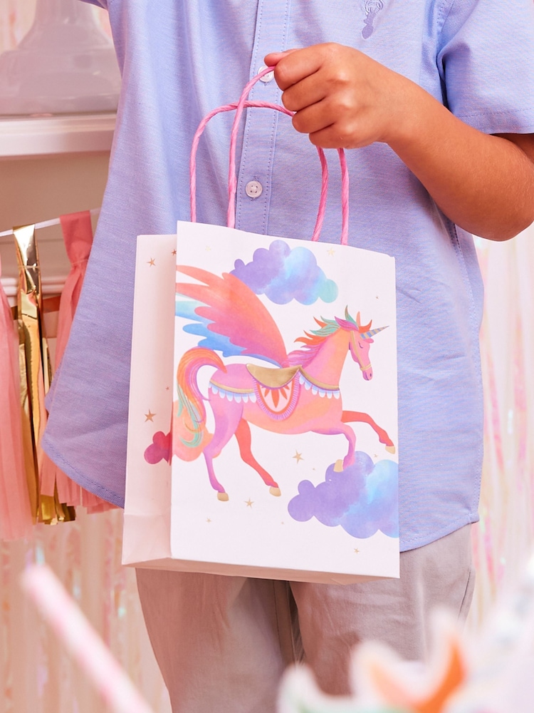 Party Pieces Pink Pack of 12 Unicorn Fairy Princess Party Treat Bags - Image 1 of 2