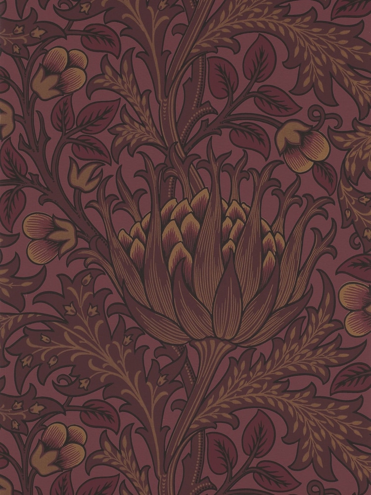 Morris & Co. Purple Artichoke 10.05M Wallpaper - Image 2 of 2 Morris & Co. Purple Artichoke 10.05M Wallpaper - Image 2 of 2