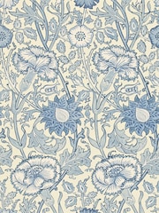 Morris & Co. Blue Pink Rose 10.05M Wallpaper - Image 1 of 1