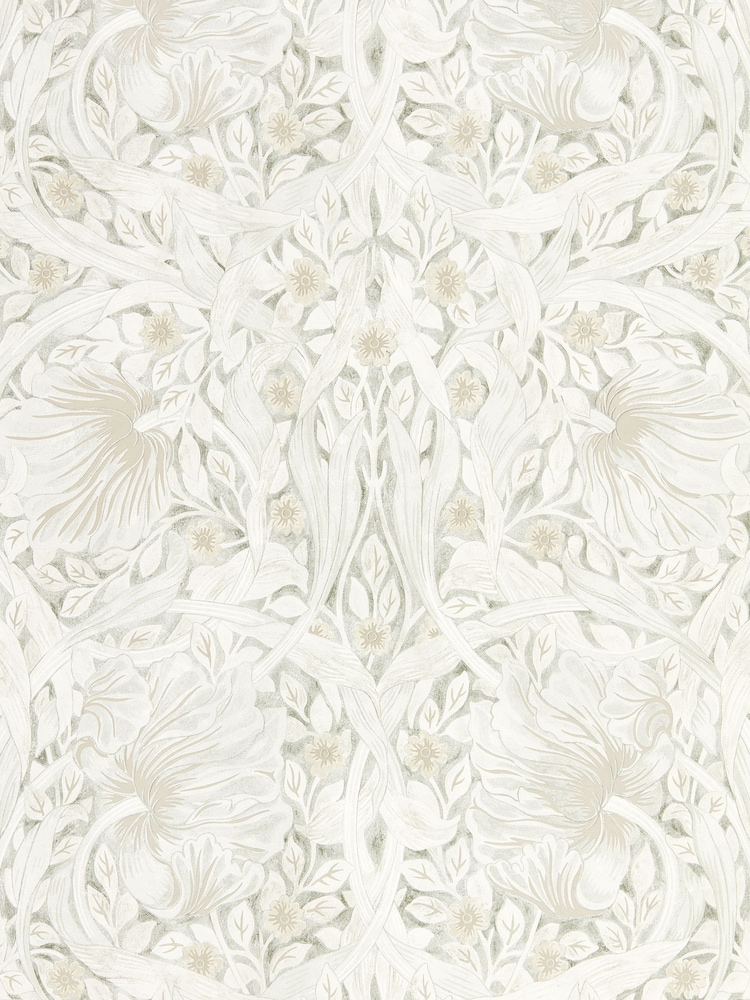 Morris & Co. Grey Pure Pimpernel 10.05M Wallpaper - Image 1 of 1