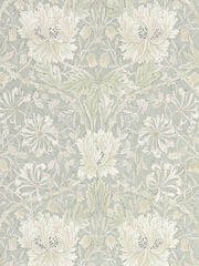 Morris & Co. Grey Pure Honeysuckle Tulip 10.05M Wallpaper - Image 1 of 1