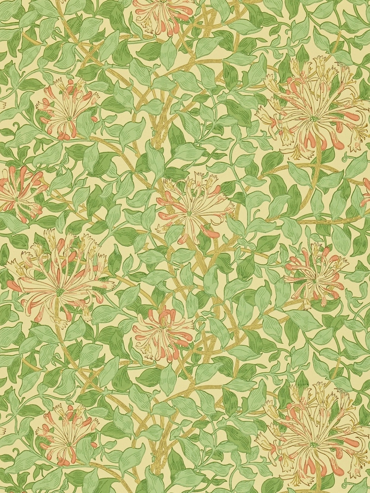 Morris & Co. Green Honeysuckle 10.05M Wallpaper - Image 1 of 1 Morris & Co. Green Honeysuckle 10.05M Wallpaper - Image 1 of 1