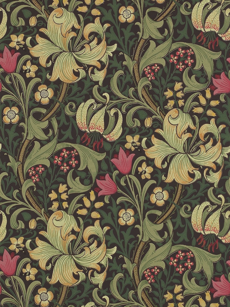 Morris & Co. Green Golden Lily 10.05M Wallpaper - Image 1 of 1