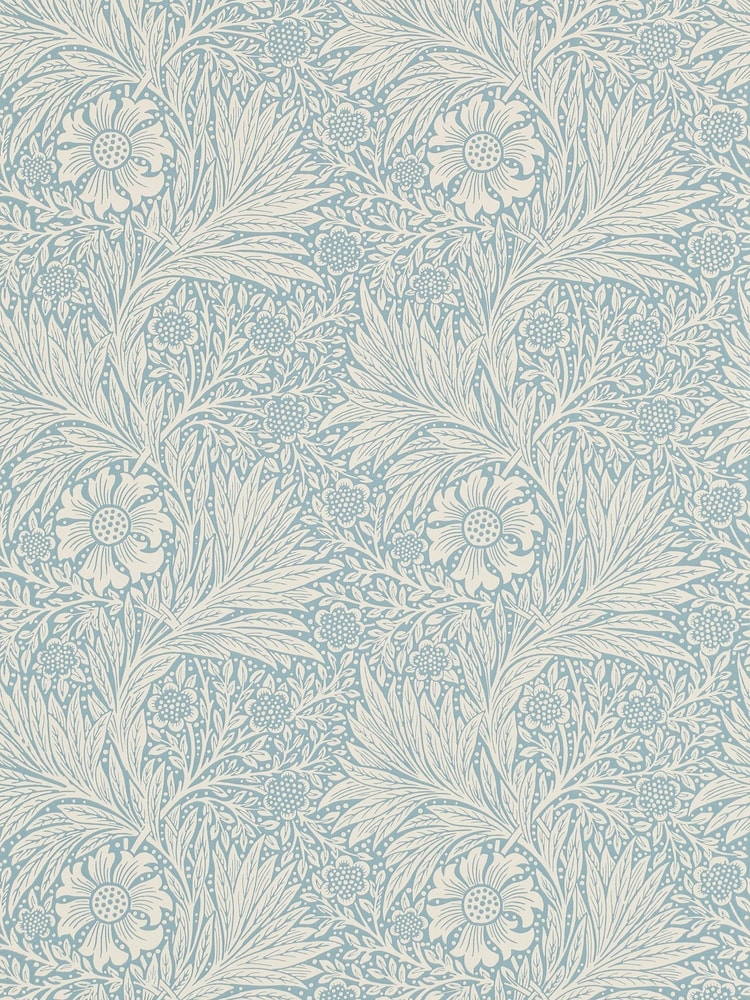 Morris & Co. Blue Marigold 10.05M Wallpaper - Image 1 of 1