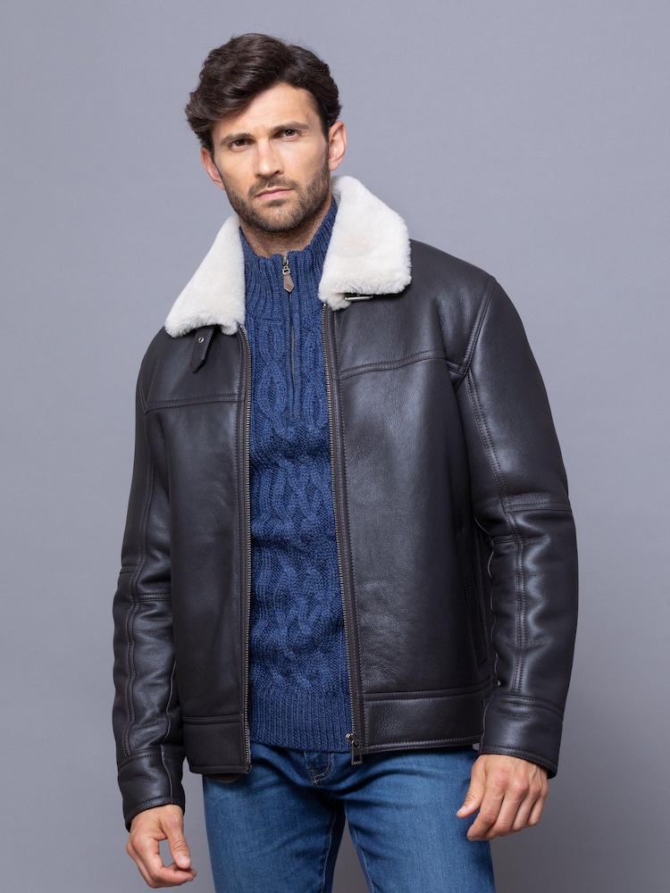 Lakeland Leather Brown Spitfire Sheepskin Aviator Jacket - Image 1 of 6