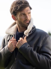 Lakeland Leather Brown Spitfire Sheepskin Aviator Jacket - Image 3 of 6
