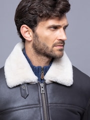 Lakeland Leather Brown Spitfire Sheepskin Aviator Jacket - Image 4 of 6