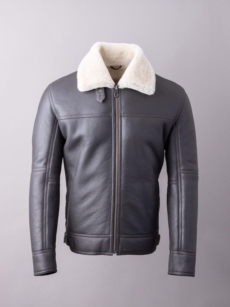 Lakeland Leather Brown Spitfire Sheepskin Aviator Jacket - Image 6 of 6