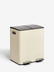 Cream 40L 3 compartment Recycling Soft Close Pedal Bin - Image 4 of 4
