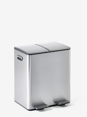 Chrome 40L 3 compartment Recycling Soft Close Pedal Bin - Image 8 of 8
