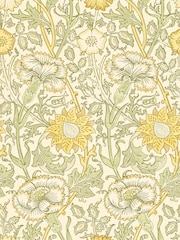 Morris & Co. Green Pink Rose 10.05M Wallpaper - Image 1 of 1