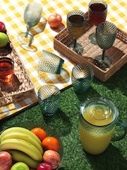 Cambridge Green Shatterproof Fete Diamond Design 4 Piece Tumbler Set - Image 2 of 4