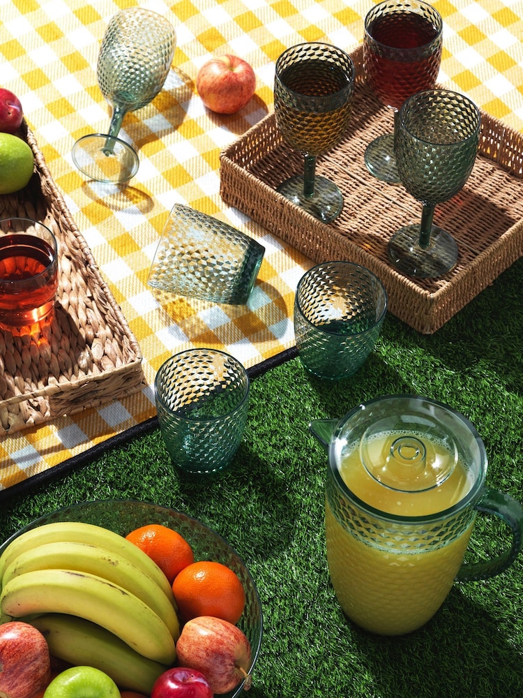 Cambridge Green Shatterproof Fete Diamond Design 4 Piece Tumbler Set - Image 2 of 4 Cambridge Green Shatterproof Fete Diamond Design 4 Piece Tumbler Set - Image 2 of 4