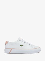 Lacoste White/Pink Gripshot 21 Leather Mix Trainers - Image 1 of 6