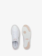 Lacoste White/Pink Gripshot 21 Leather Mix Trainers - Image 5 of 6