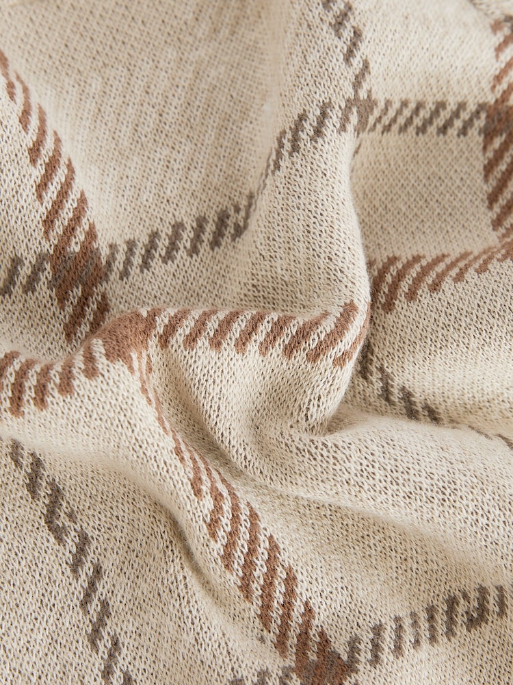 Brown Check Knitted Baby 2 Piece Set (0mths-2yrs) - Image 9 of 9