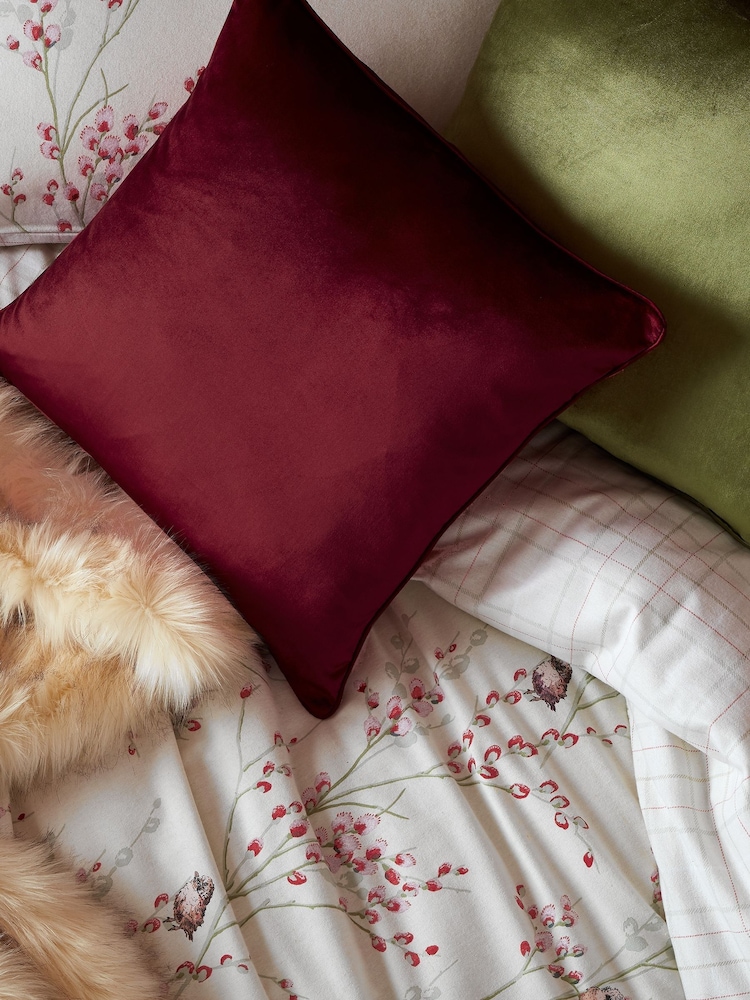 Laura Ashley Ruby Red Square Nigella Cushion - Image 1 of 3